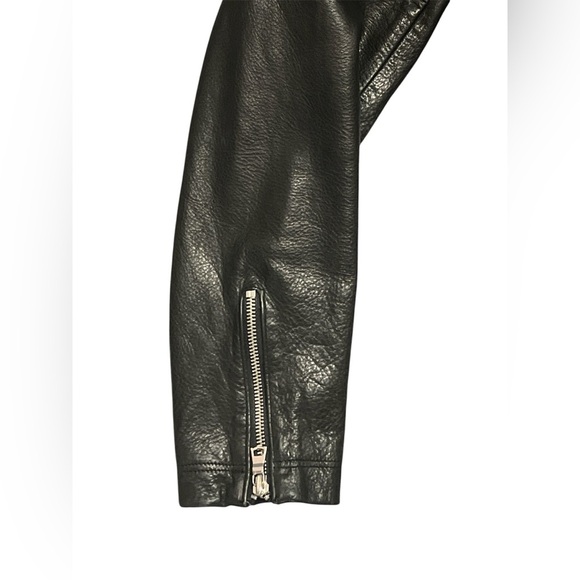 Women’s GAP leather biker jacket size small - Picture 4 of 6